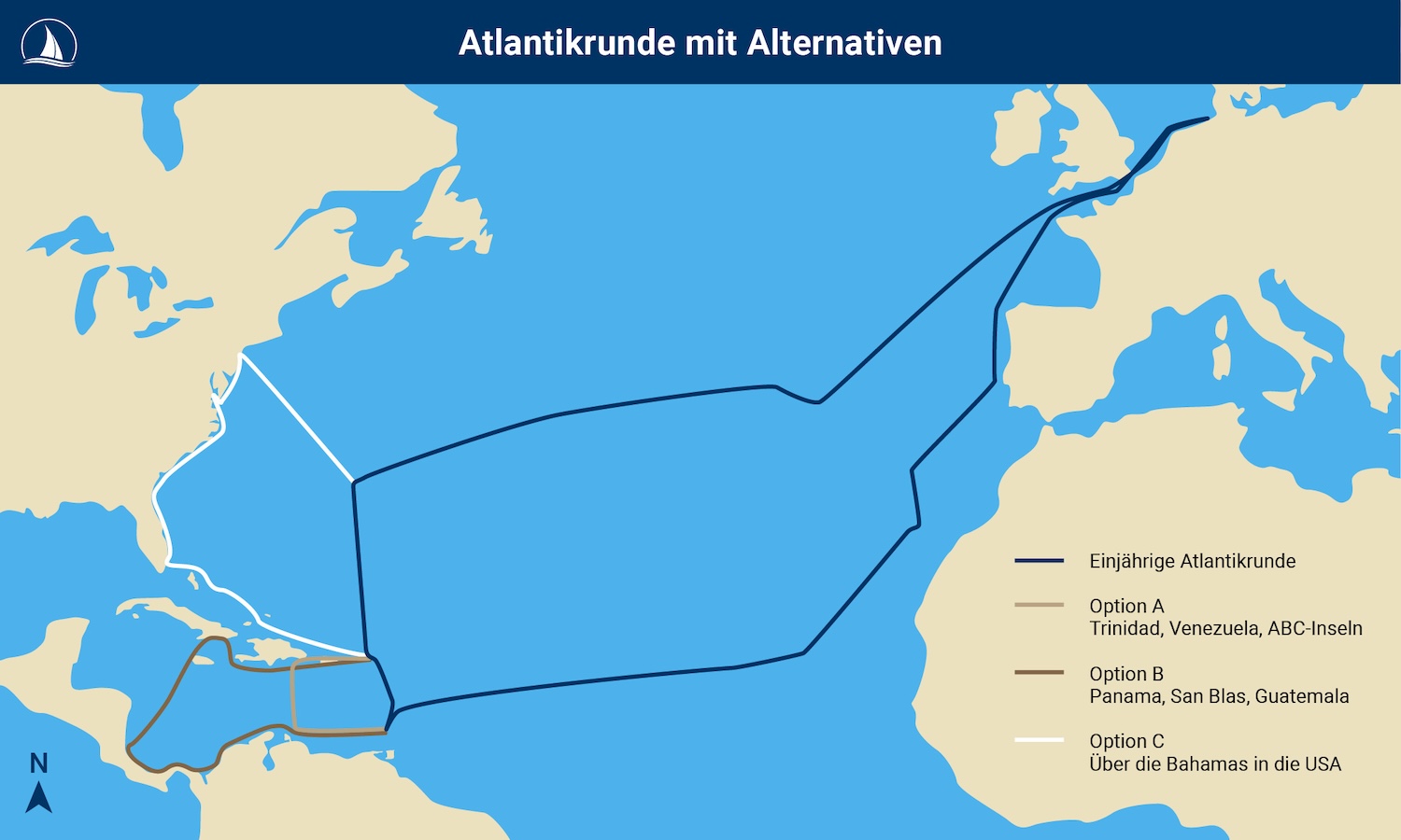 blauwasser_atlantikrunde_usa_karte_alternativrouten